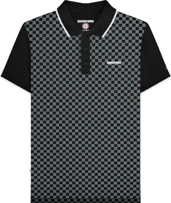 Image de Lambretta - Polo imprimé tout autour pour homme LB174 (L) (Noir)