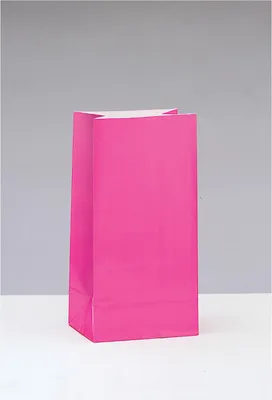 Produktbild von Tüte Papier Uni 25x12x9cm, 12Stk. Pink