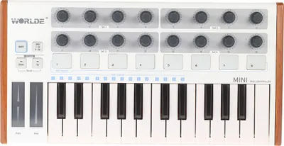 Image de Worlde Ultra-Portable Mini Professional 25 touches USB MIDI Drum Pad et contrôleur de clavier