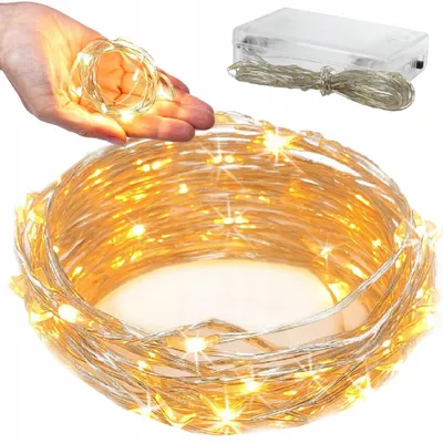 Produktbild von LED-Lichter mit Batterien 50 Dioden 5 m warmweiß zur Weihnachtsdekoration