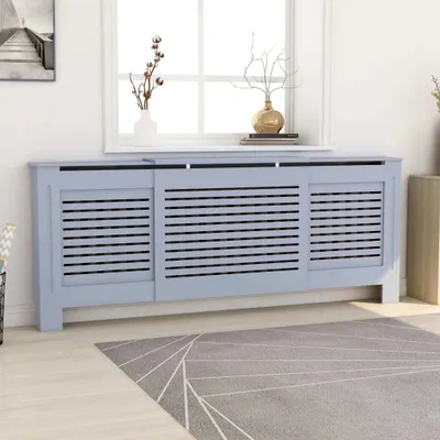 Obrázok produktu pre Nábytkový kryt radiátora MDF sivý 205 cm - Príslušenstvo pre klimatizáciu a kúrenie 325553