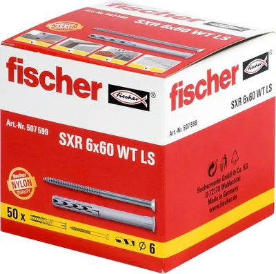 Produktbild von Fischer Langschaftdübel SXR 6.0 x 60 mm - 50 Stück