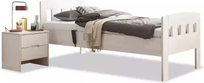 Produktbild von Seniorenbett Buche Massiv Comfort 02 – 90 x 200 cm / buche-weiss-lackiert / ohne Nachtkonsole