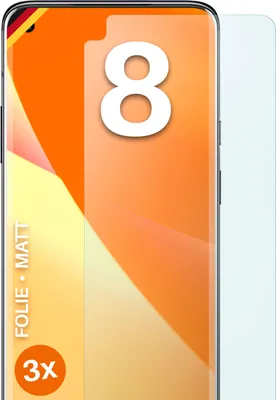 Produktbild von moex® 3x Schutzfolie kompatibel mit OnePlus 8 - Displayschutzfolie Anti Reflex Folie, Matt