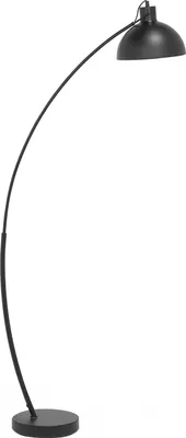 Produktbild von BELIANI Stehlampe Schwarz Metall 155 cm verstellbarer Schirm Kabel mit Schalter Bogenlampe Industrie Design