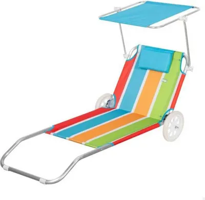 Immagine prodotto di Aktive 62682 Lettino trolley da spiaggia 52x117x62 Cm Trasparente Trasparente Taglia unica