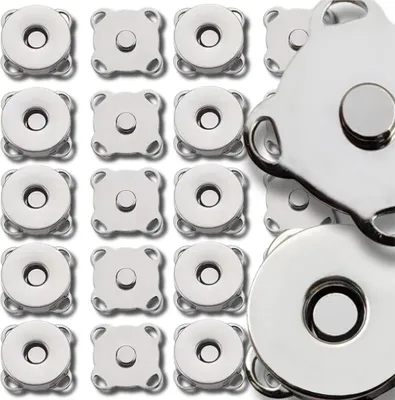 Produktbild von Magnetische Magnetknöpfe Verschluss 10 Stück Metall Silber
