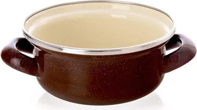 Image de Pot en émail MARRON 14 cm, 600 ml