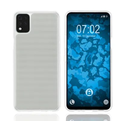 A clear shot of a phone case and a smartphone.