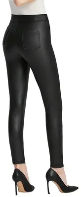 Produktbild von Damen Leggings aus weichem Kunstleder mit Tasche