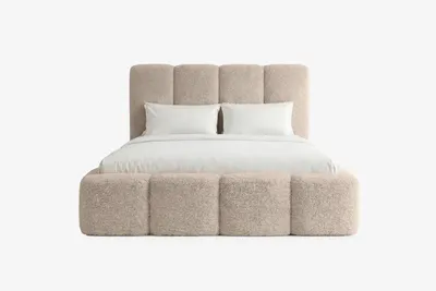 Produktbild von MNUUO Polsterbett MIOA mit Bettkasten Beige 140 x 200 cm Hebbarer Metall-Lattenrost