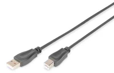 Immagine prodotto di DIGITUS USB 2.0 Anschlusskabel, USB A auf USB-B, 3,0m sw