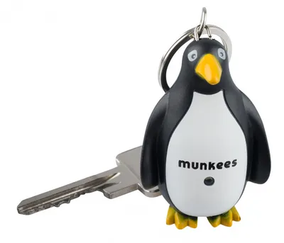 Produktbild von MUNKEES Pinguin LED & Sound Schlüsselanhänger schwarz