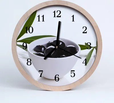Produktbild von Holzuhr 30fi cm wanduhr - Oliven