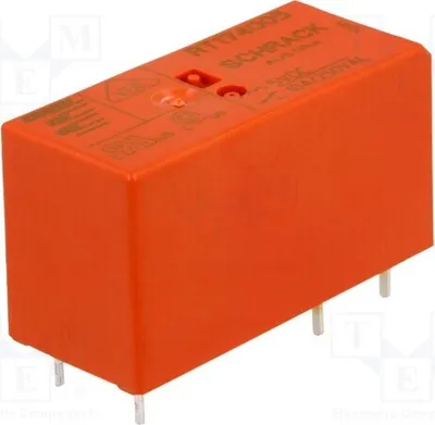 Immagine prodotto di 1 relè: elettromagnetico, 10A/250VAC. Bobina: 5VDC, 100Ω, codice prodotto 3-1393239-6. Elettromagnetico