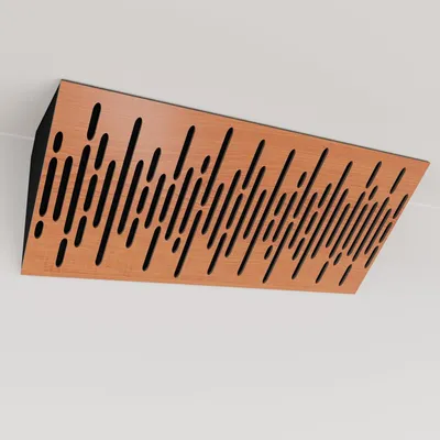 Productafbeelding van Set van 6 hoek bass traps WAVE Horizont, 23x50x10 cm, kersenhout/zwart