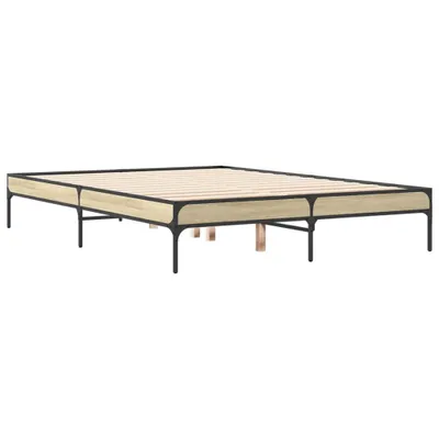 Produktbild von Bettgestell Sonoma-Eiche 120x200 cm Holzwerkstoff und Metall