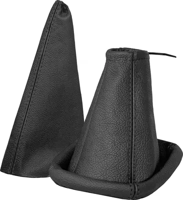 Produktbild von Schaltsack und Handbremsmanschette passend für OPEL CORSA C 100% Echtleder schwarz