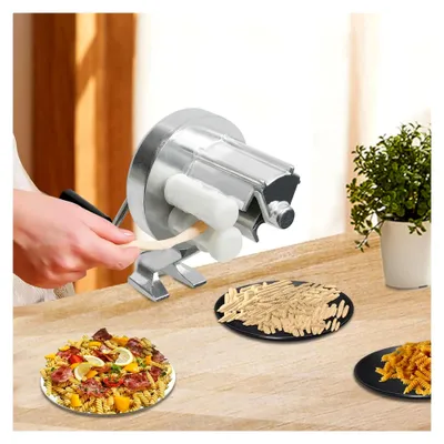 Produktbild von Manuelle Cavatelli-Maschine, Nudelmaschine aus Aluminium mit Tischklemme, für Makkaroni, Gnocchi und Pasta, geeignet für Haushalt und Gastronomie