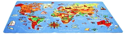 Immagine prodotto di Tappetino da gioco Mondo 140 x 200 cm Tappetino didattico