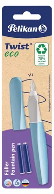 Obrázek produktu pro Pelikan 300009801, Barva Aqua, Na náplně, Střední, Pro praváky i leváky, Blistr, 1 kusů