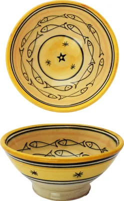 Zdjęcie produktu dla Marokańska miska ceramiczna Bowl Poisson Yellow