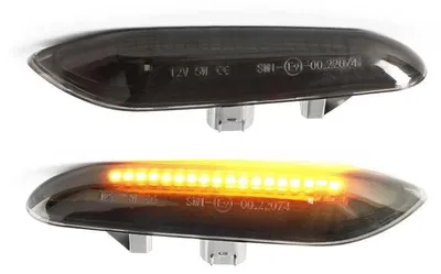 Produktbild von 2x LED Seitenblinker Schwarz für BMW E46 Limousine Touring Facelift 10/01-03/05