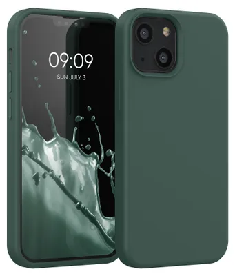 Produktbild von kwmobile Handyhülle für iPhone 13 mini Hülle, für iPhone 13 mini Case - Hülle Silikon - kabelloses Laden - Moosgrün