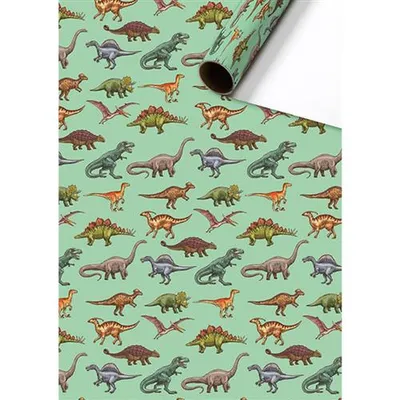 Produktbild von Geschenkpapier 70x200cm Saurus gn