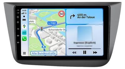 Image de Autoradio Android Auto 9 pouces pour Seat Altea 2004-2015 et Seat Toledo 2004-2009, 4 Go ou 64 Go, GPS, Wi-Fi, CarPlay, Bluetooth, DAB+