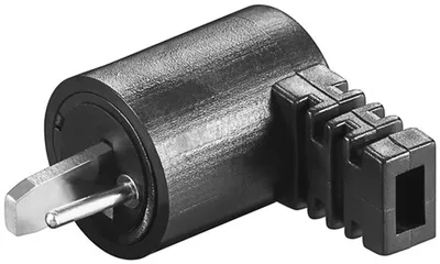 Immagine prodotto di Goobay 11242, connettore per altoparlante, nero, maschio, angolato, plastica, CE, RoHS