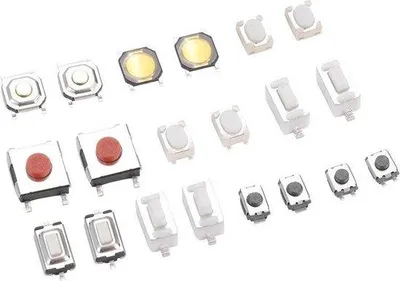 Produktbild von Taktile Druckknop Assortiment Kit - 250 Teile, 10 Varianten - Automatisierung Fernbedienung Schloss