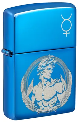 Produktbild von Zippo Sturmfeuerzeug - God Mercury, High Polish Blue, Photo Image - Nachfüllbar