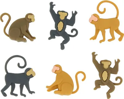 Produktbild von Affen Glasmarkierer im 6er Set