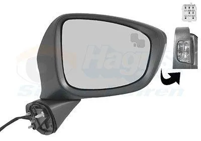Produktbild von VAN WEZEL 2780828 Außenspiegel Seitenspiegel Rechts für MAZDA CX-5 (KE, GH) Beheizt Grundiert