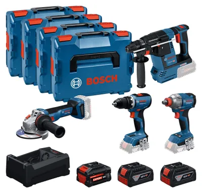 Immagine prodotto di BOSCH Kit 0615A500BJ (GSR 18V-65 + GDX 18V-285 + GBH 18V-26 +