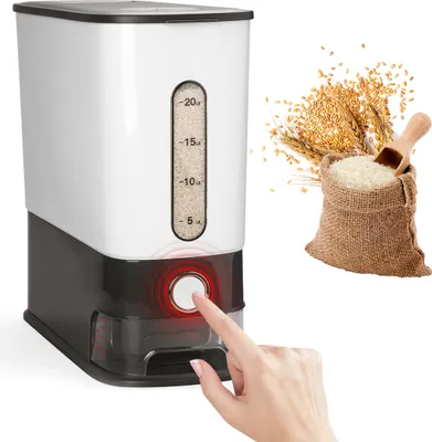 Produktbild von Reisspender, 24L Lagerbehälter für Reis, BPA-freier Kunststoff, Versiegelter Deckel, One-Touch-Dispenser, ideal für Reis und Getreide