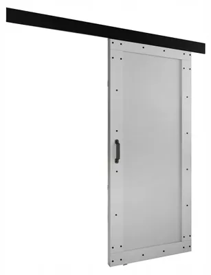 Produktbild von KierMoebel Schiebetür Komplettset ADIO 2, Wohnzimmer Schiebetür Weiß 106x205x3,2 cm