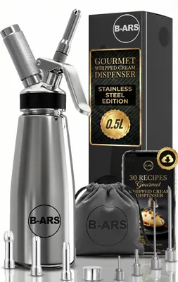 Sahnespender Edelstahl 500 ml – für Sahne & Mousse