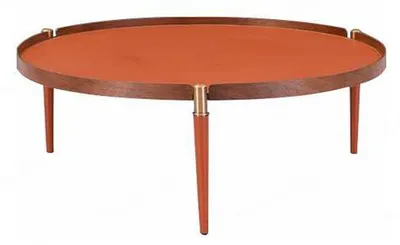 Obrázek produktu pro Konferenční stolek nábytek do obývacího pokoje moderní designový stolek oranžové konferenční stolky