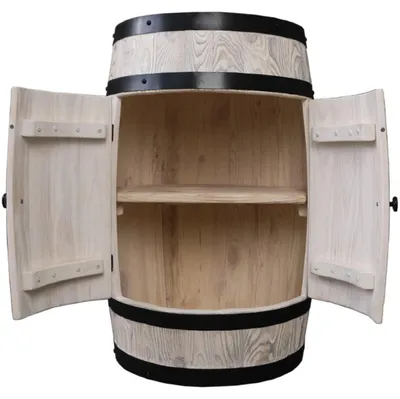 Immagine prodotto di Grande mobile bar con sportello per bottiglie di liquore, bianco, 80 cm, legno spazzolato