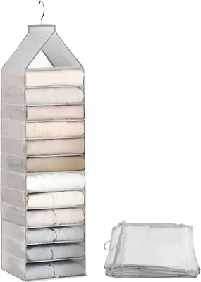 Produktbild von Hängender Organizer für Kleidung, 12 Fächer, faltbarer Kleiderständer, 85x25x22 cm, für Zuhause