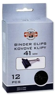 Produktbild von Maulklammern Papierklemmen Metall -  schwarz / 41 mm - im 12er Pack