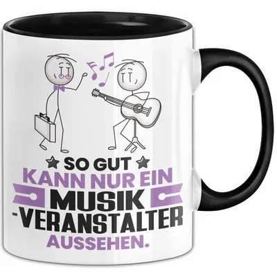 Produktbild von Musikveranstalter Geschenk Tasse So Gut Kann Nur Ein Musikveranstalter Aussehen Geschenkidee Kaffee-Becher (Schwarz)