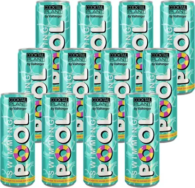 Produktbild von Cocktail Plant Swimming Pool – 12er-Set Ready-to-Drink Cocktail 12 x 0,25L Dosen (10,1% Vol.)- [Enthält Sulfite]
