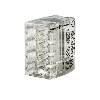 Produktbild von ELTROPA Steckklemme Typ ESK825gr - Leiter-Klemme für 8 Massivleiter 0,5 bis 2,5 mm²