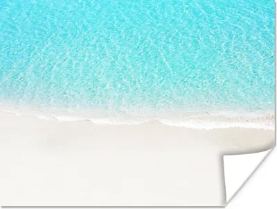 Produktbild von MuchoWow® Poster Blau - Wasser - Strand 160x120 cm - Foto Plakat