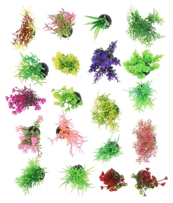 Imagen del producto de Juego de 20 plantas artificiales para acuarios