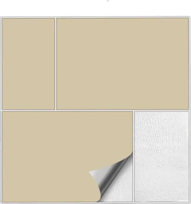 Produktbild von Kiwistar Fliesenaufkleber Beige Seidenmatt - 14,7 x 19,7 cm - 1 Stück - Klebefliesen Fliesenmuster Stickerfliesen Wandfliesen überkleben