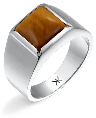 Produktbild von Herren Siegelring mit Tigerauge aus 925 Sterling Silber